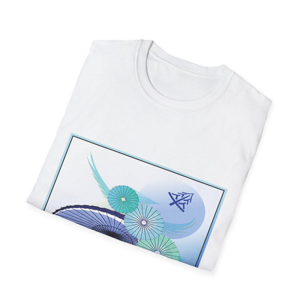 Japan Fusion - Serene Shades of Umbrella - Unisex Softstyle T-Shirt | Japanese Apparel
