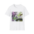 Japan Fusion Bamboo Serenity Japanese nature bamboo art unisex graphic White t-shirt